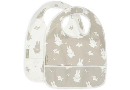 Lätzchen Wasserdicht Miffy & Snuffy 2er-Set, Olivgrün | Jollein