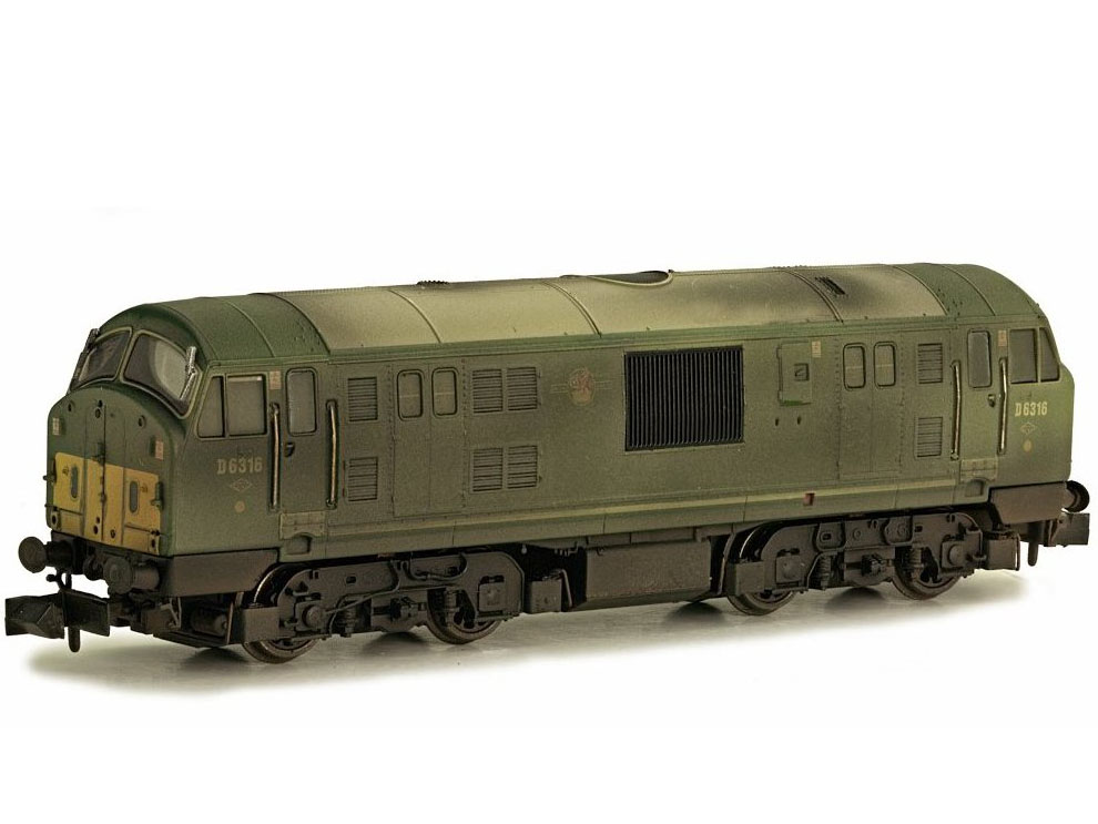 Diesellok Class 22 D6316 BR green gealtert