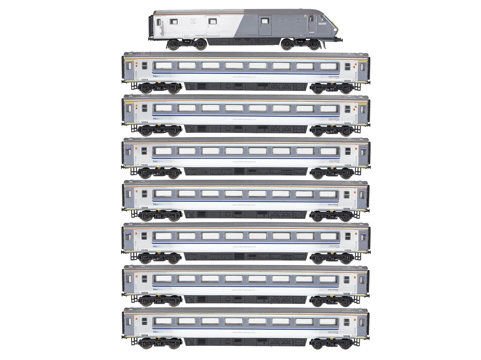 8-teiliges Wagenset Chiltern Railways Slam Door Set DVT