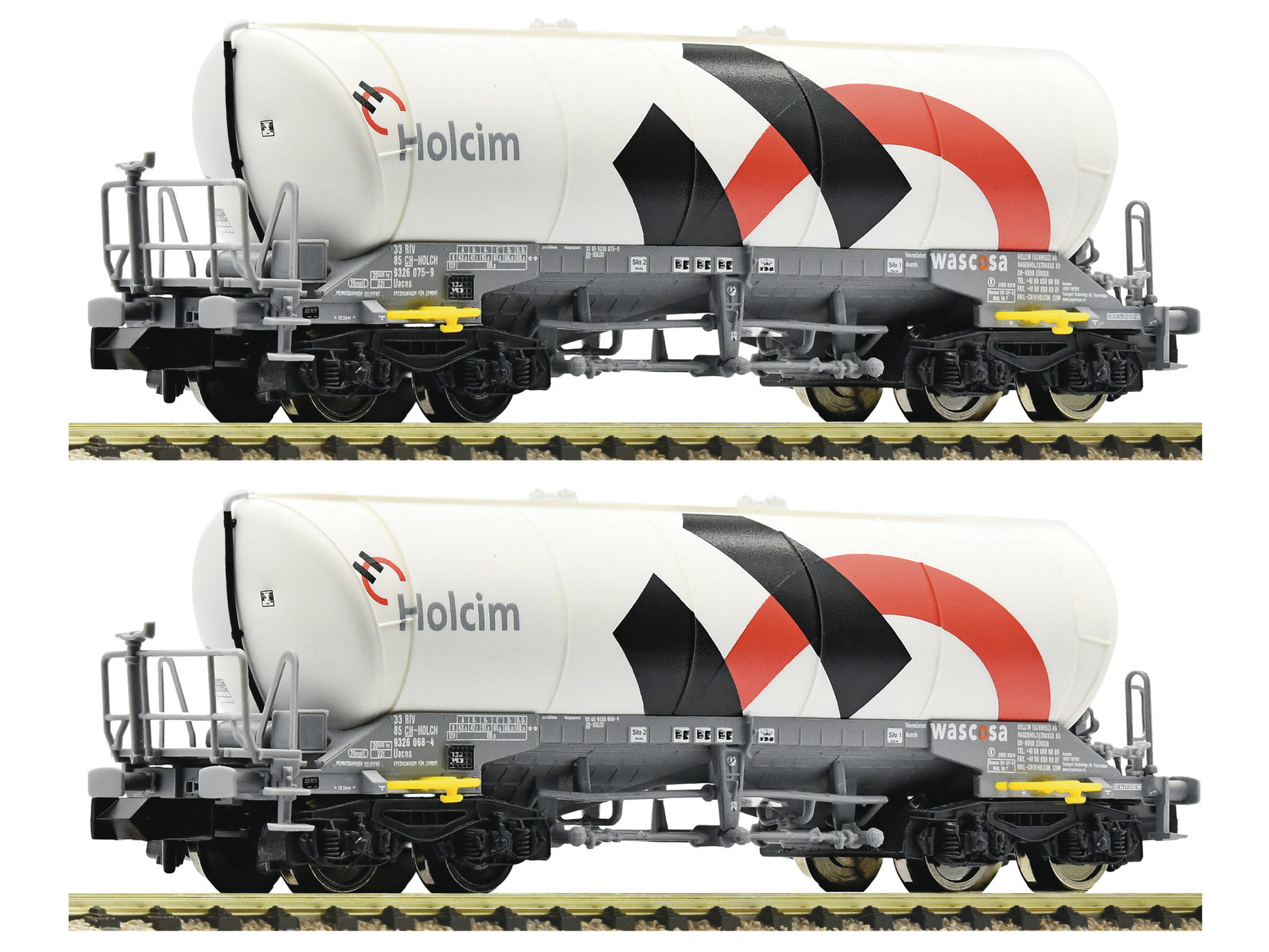 Güterwagen Set Silowagen Uacns 932 Holcim/Wascosa Ep.VI 2x