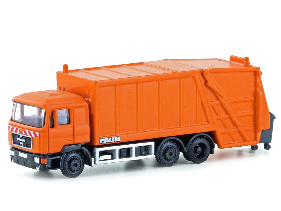 LKW MAN F90 Müllwagen neutral orange