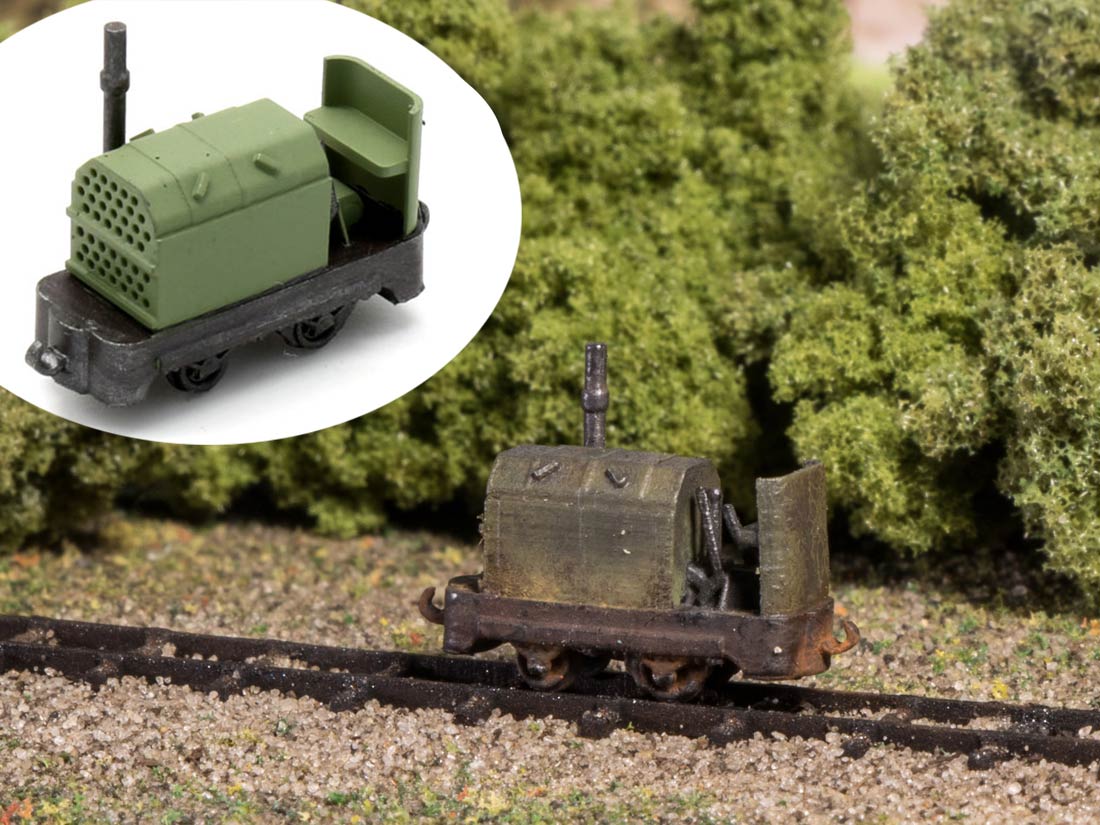 Fertigmodell Feldbahn Diesellok