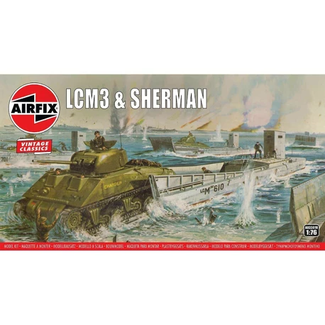 Classic Kit VINTAGE Militär A03301V – LCM3 & Sherman Panzer (1:76)