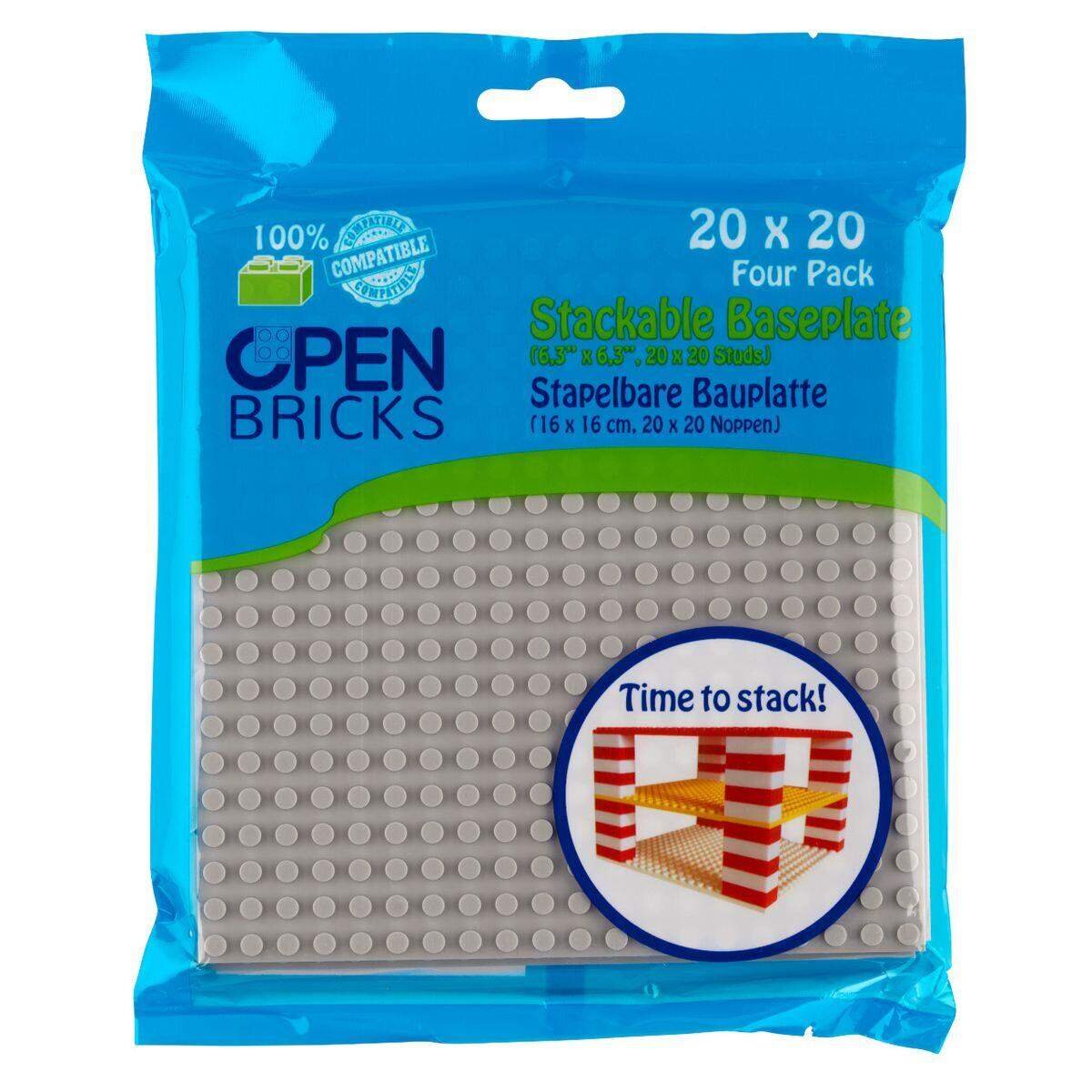 Open Bricks Baseplate 20×20 light grey 4