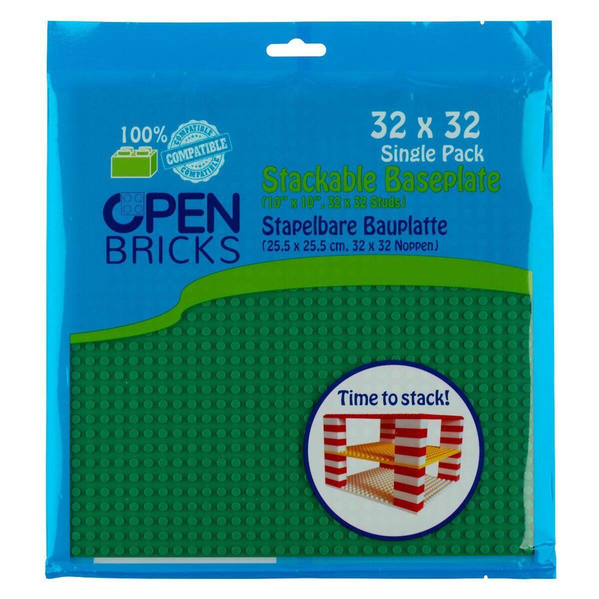 Open Bricks Baseplate 32×32 green 1