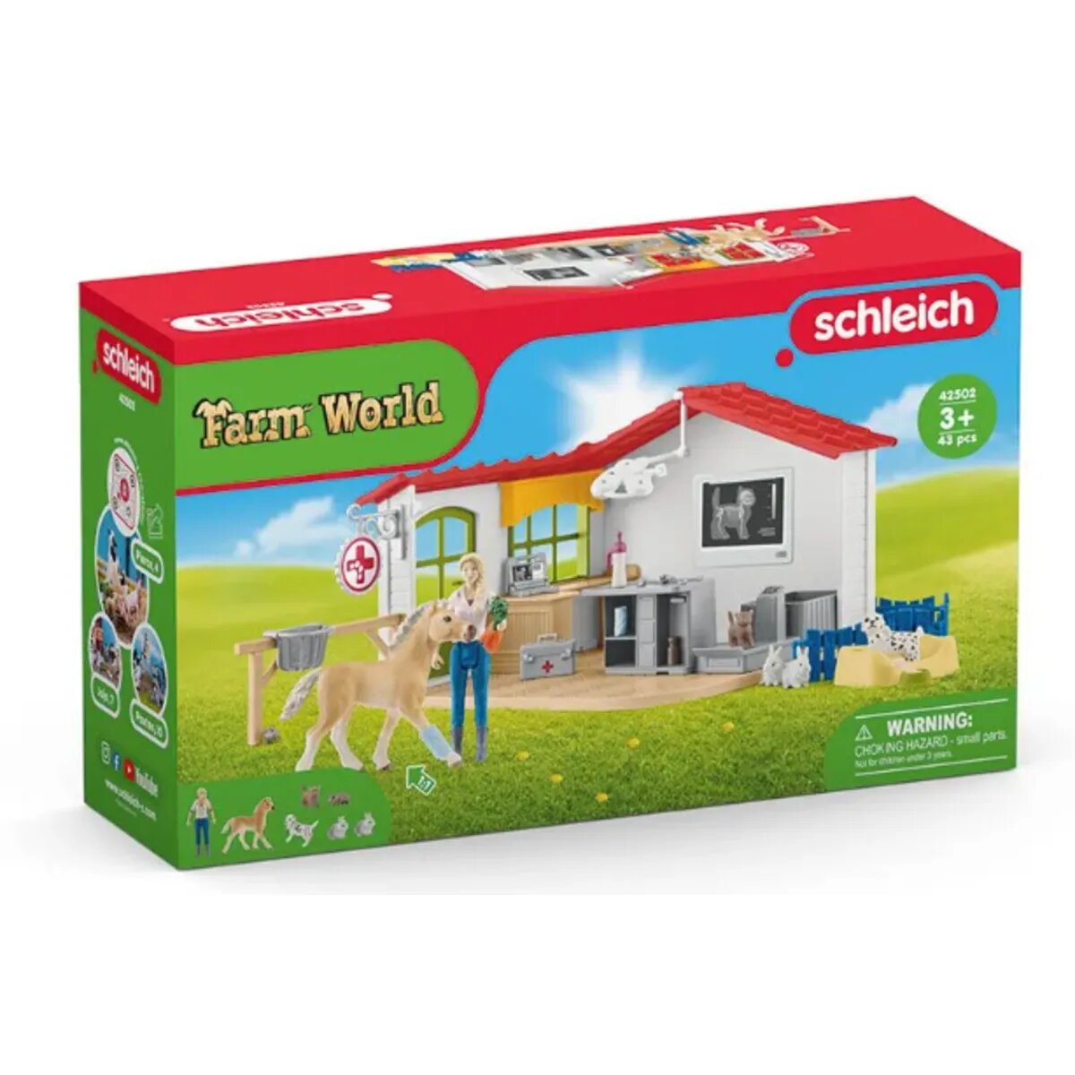 Schleich® 42502 Farm World Tierarzt-Praxis mit Haustieren