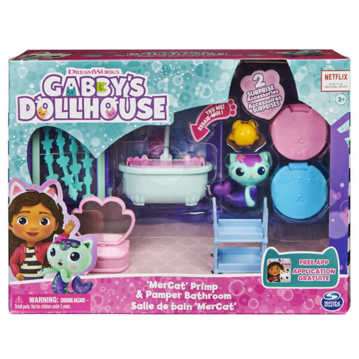 Spin Master Gabbys Dollhouse – Deluxe Room MerCats Badezimmer