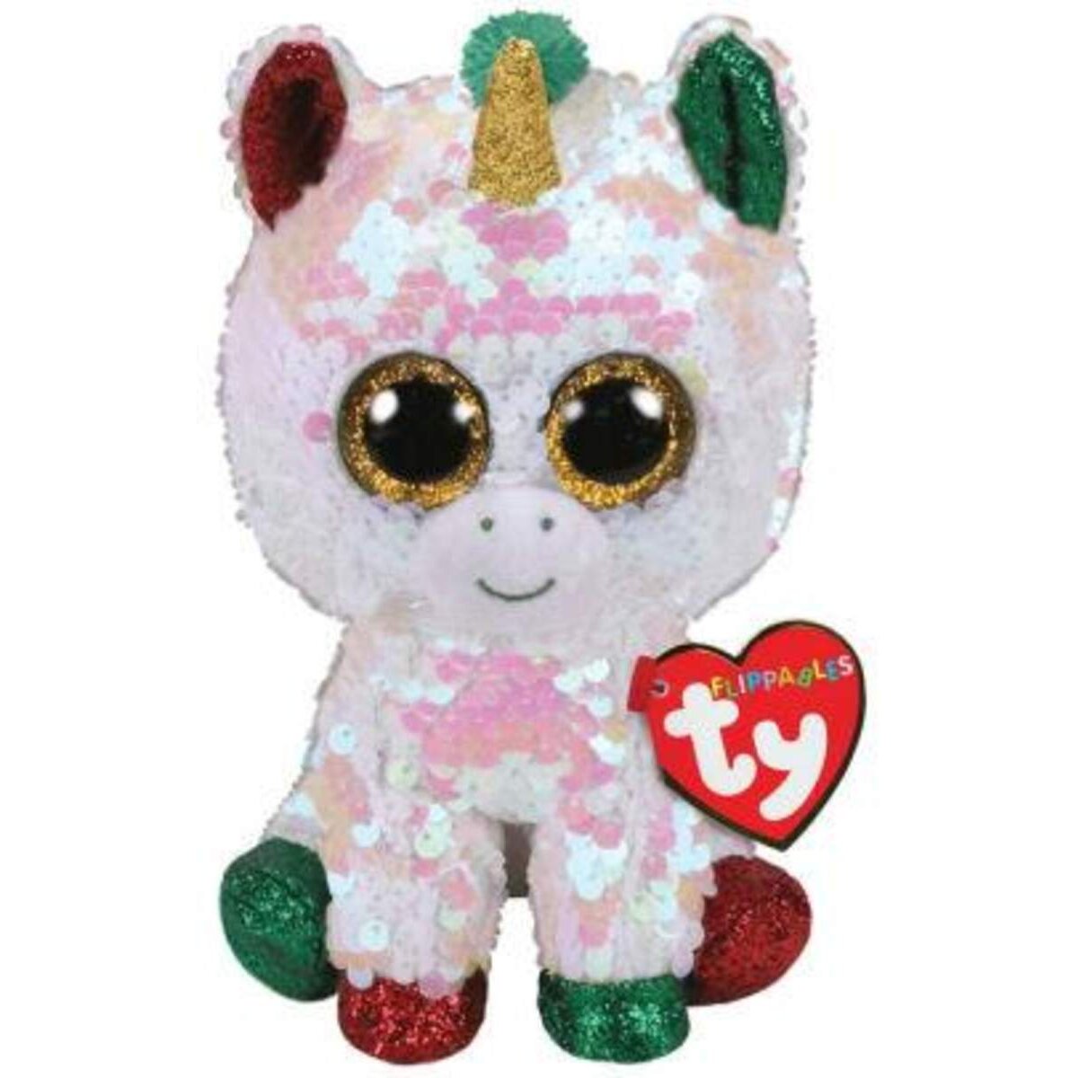 ty Beanie Boos Flippables Einhorn Stardust, 15cm mit Wendepailetten